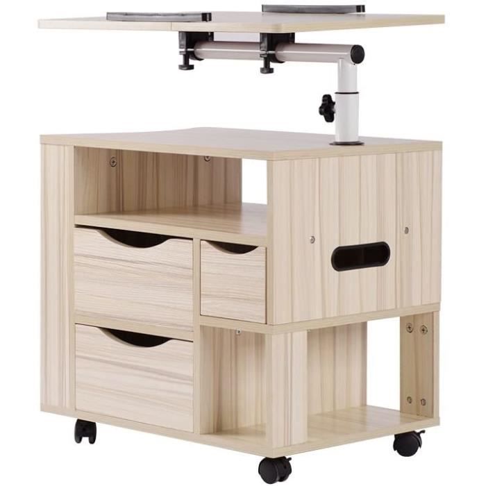 Table De Chevet Avec Tablette Pivotante Pour Ordinateur Portable Table De Nuit Casier En Bois Avec Roulettes Pour Lit Chambre Salon Achat Vente Chevet Table De Chevet Soldes Sur