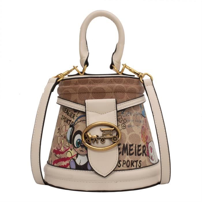 Sac bandouli re blanc 18.5X16X12cm Sacs En Fer Cheval