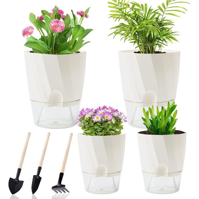 POT DE PLANTES Auto-arrosantes Durable Avec Design Transparent Pour Décoration EUR 20,02