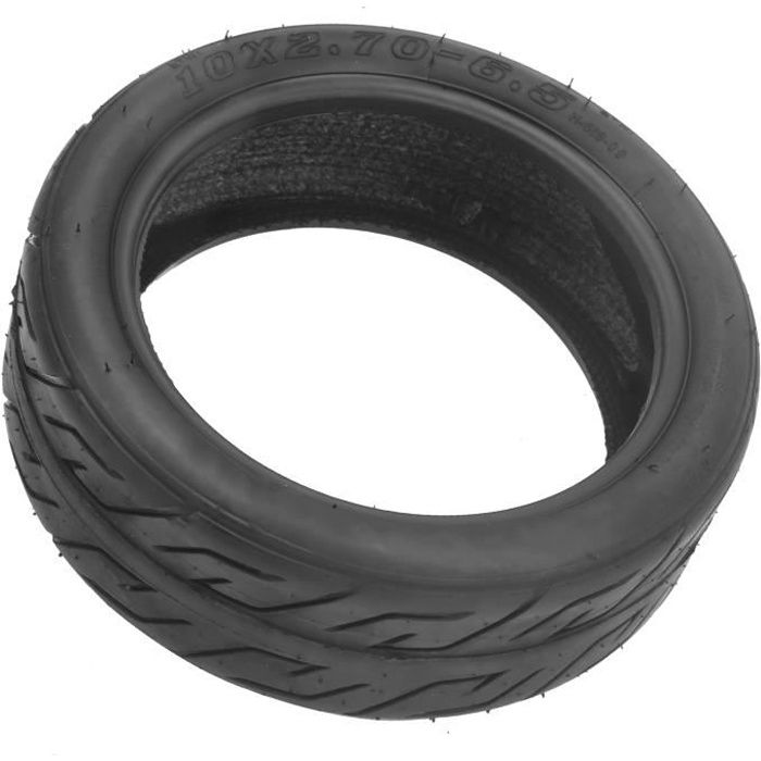 Pneu Caoutchouc Plein 10x2.5 Pouces - Pour Trottinette électrique, Increvable, Haute Adhérence, Sans Entretien