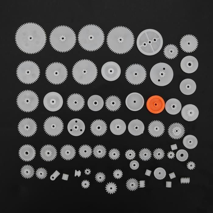 Fydun Ensemble d'engrenages en plastique 64 pièces en plastique ...