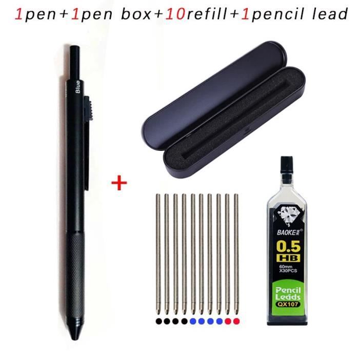 Stylo Reynolds 4 Couleurs Des Années 80 - Corps Métal Chromé - Recharges Neuves Incluses