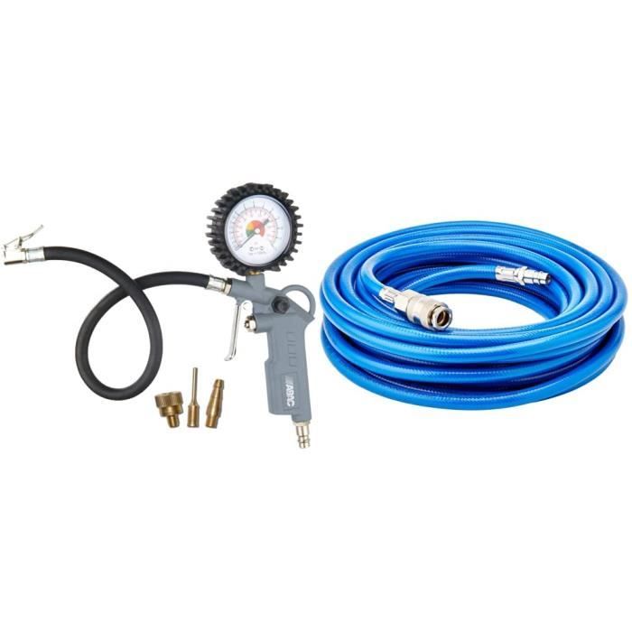 Pistolet Gonfleur Avec Manomètre Intégré 0-140 PSI / 0-10 Bar - Pour Compresseur, Voiture, Fourgon - Neuf