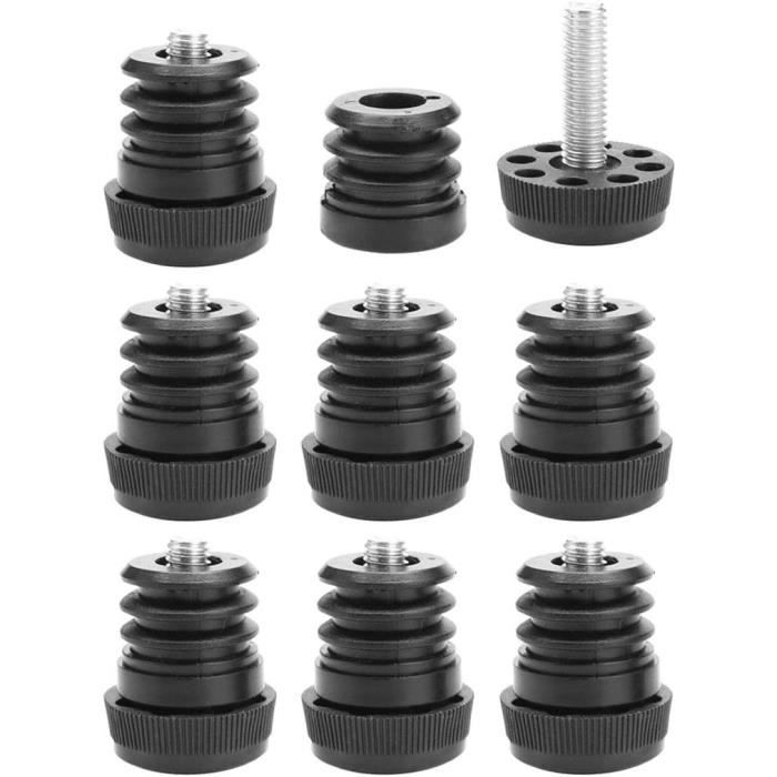8pcs Pieds De Meubles Pieds Réglables Aluminium 100 Mm Pieds De Lit Argent 94464231