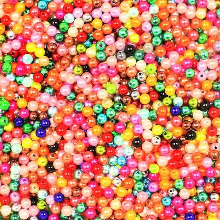 50 Perles En Aluminium Multicolore Forme Fleur Rose 7 Mm - Creation Bijoux - Un Grand Marché - Foto 2