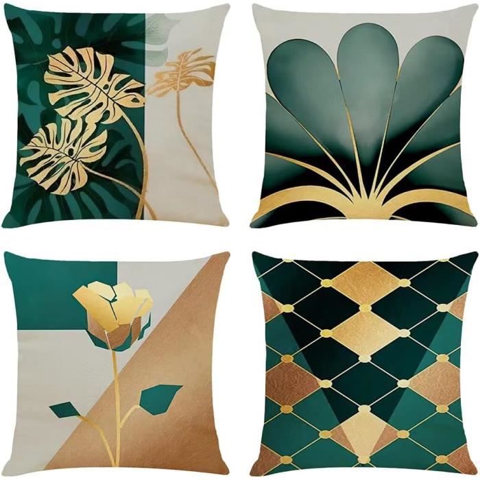 Ausing Lot De 2 Housses De Coussin Décoratives 45 X 45 Cm Pour