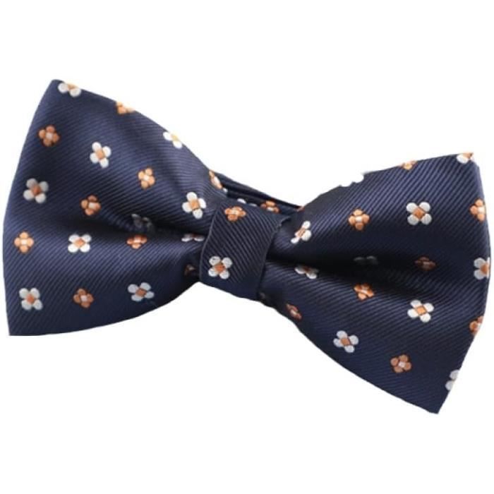 Nœud papillon bleu foncé en soie - Achat en ligne