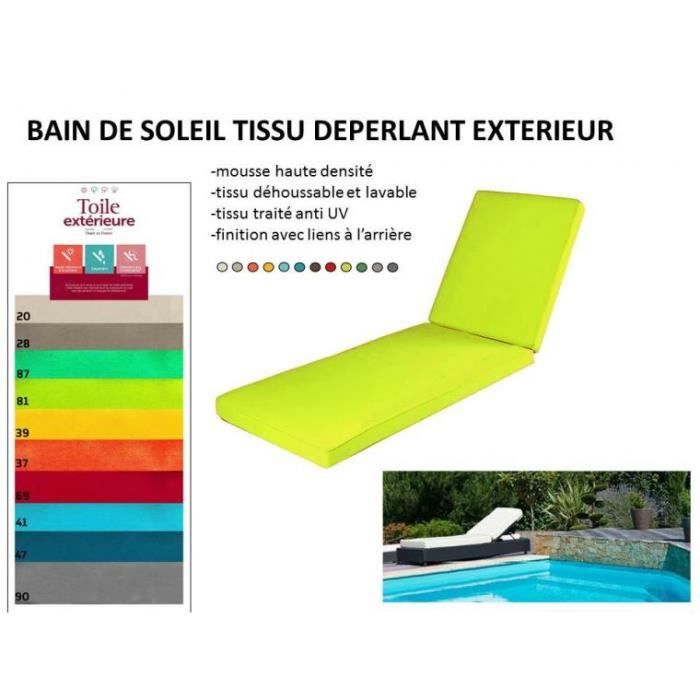 Coussin bain de soleil vert anis Clearance