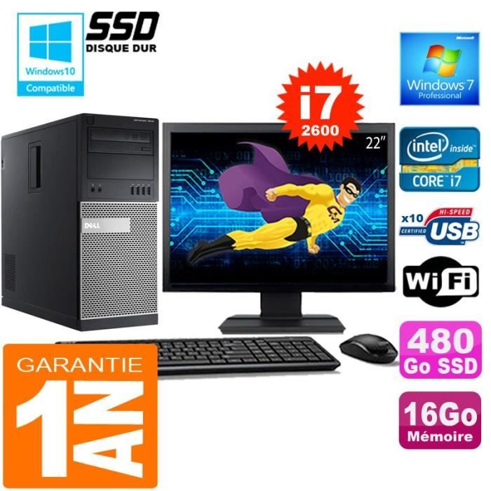 PC Tour - DELL - 7010 - Intel Core i7-2600 - 16Go RAM - 480Go SSD - Windows 7 Pro