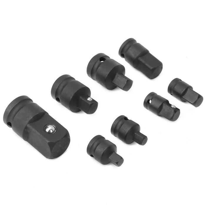 Kit 8 Adaptateurs Douille - 1/4, 3/8, 1/2, 3/4, 1 Pouce - Acier Chrome-molybdène Pour Clés
