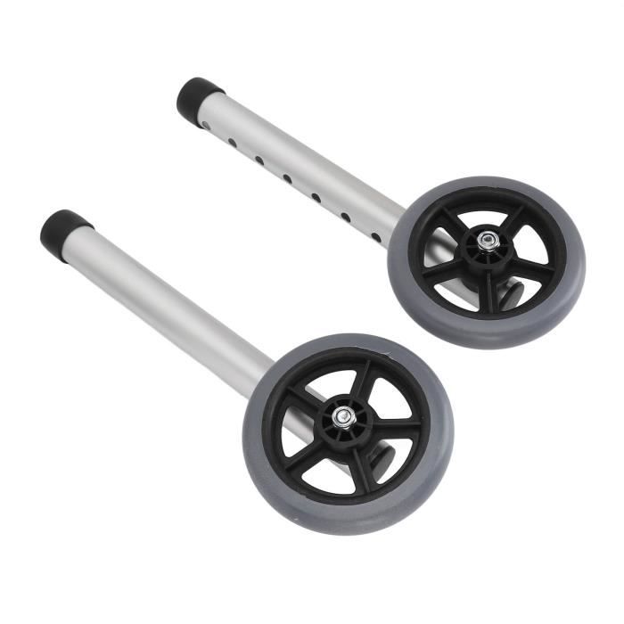 Drfeify Roues de déambulateur Walker Wheels, 2 pièces roulettes universelles de marcheur remplacement de roues de piercing clou