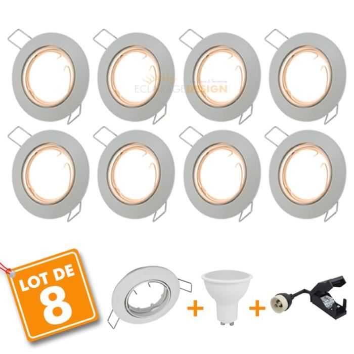 Lot De 2 Spots LED Encastrables Orientables 5W (équivalent 50W) Blanc Neutre - Neuf, Sans Marque