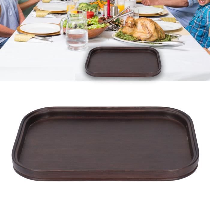 Plateau Pique-nique Style Bohème Plateaux Bambou PEMAR Lot De 6 - Service Repas Rectangulaire Naturel 43x33cm Decoration Table Naturelle Vietnam