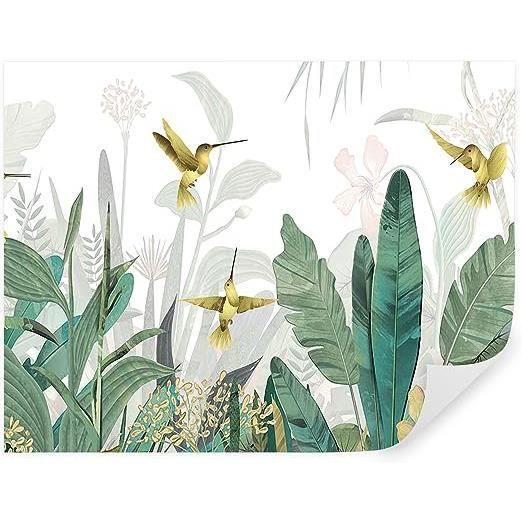 Papier Peint Panoramique 400x280 cm 3D Effet style Jungle Tropical ...