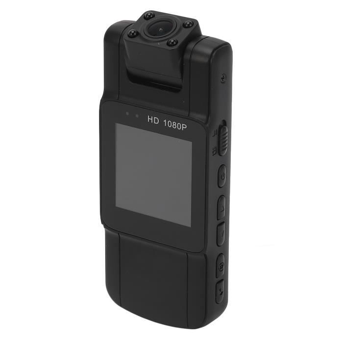 JIE Caméra Corporelle Portable Caméra Corporelle Avec Audio, Mini Caméra Corporelle 1080P Avec Vision Nocturne Optique Sport