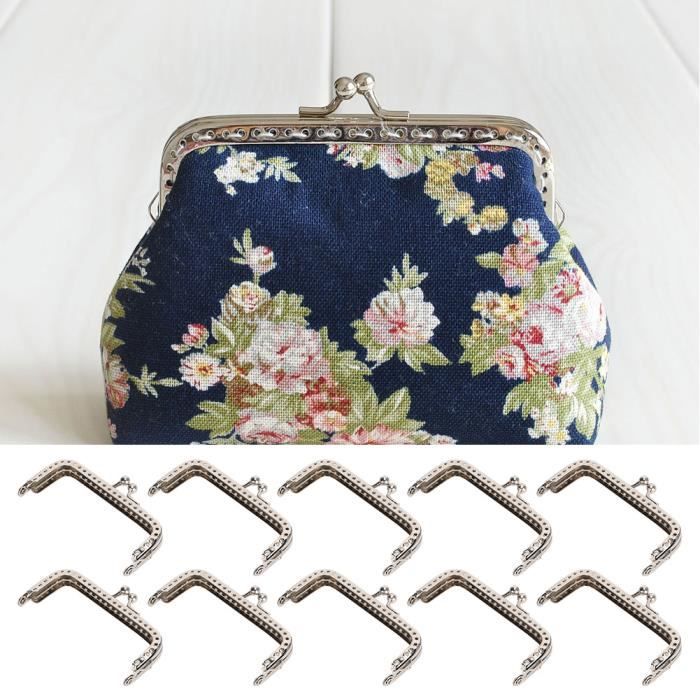 Fermoir à Comcussion en Métal pour Sac à Main de Femme, Accessoires de Quincaillerie, 4 Couleurs, 1 Ensemble (7 Pièces) 45mm  1524