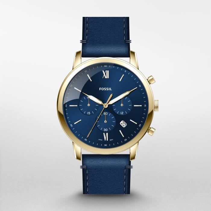Montre fossil outlet homme bleu marine