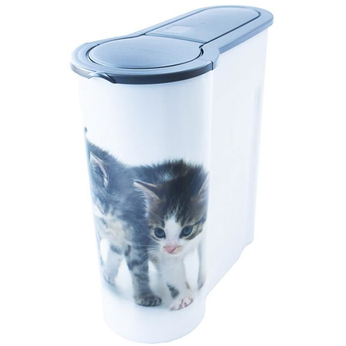 Boite A Croquettes Chat 4 Litres Boite Conteneur Nourriture Design Chat Cdiscount Animalerie