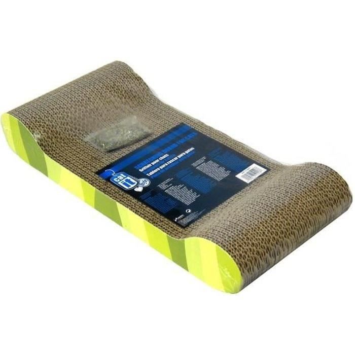 Griffoir carton ondulé 49x22x75 cm zèbre vert