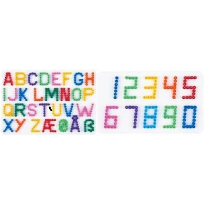 Plaques Chiffres et lettres pour perles standard (