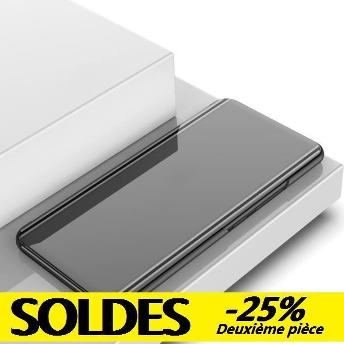 Étui Flip Case Miroir Noir Pour OPPO A94 - Housse Rabat Clear View, Protection 360°