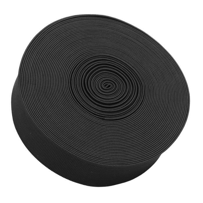 Bande Élastique Large 6 Mm – 40 M (Noir + Blanc) – Élastique Couture Pantalon, Jupe, Artisanat