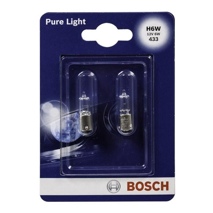 BOSCH Ampoule Pure Light 2 H6W 12V 6W - Cdiscount Auto