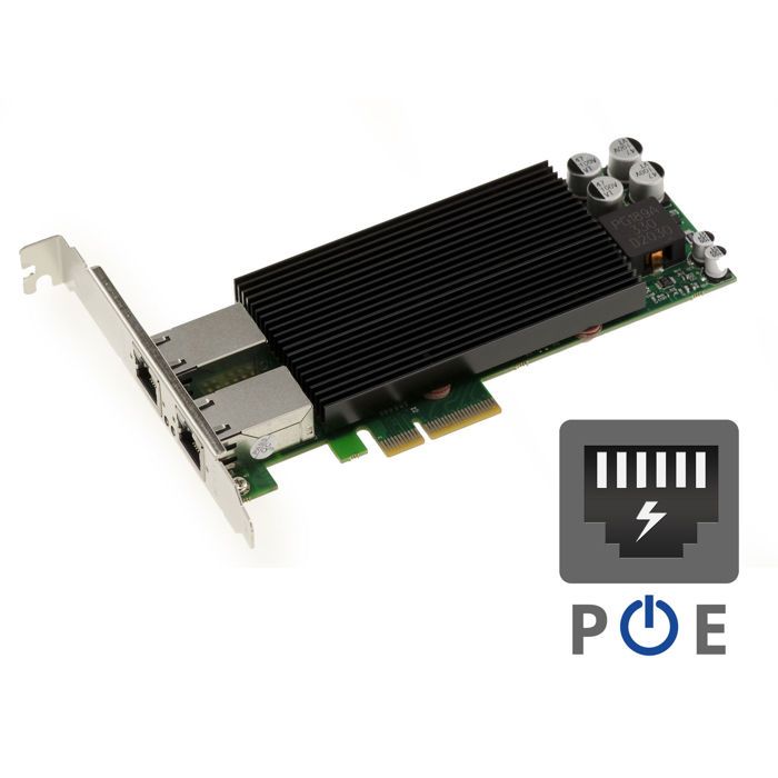 Carte réseau - Intel - JL82576EB - 2 Ports Gigabit Ethernet RJ45 - PoE+ ...