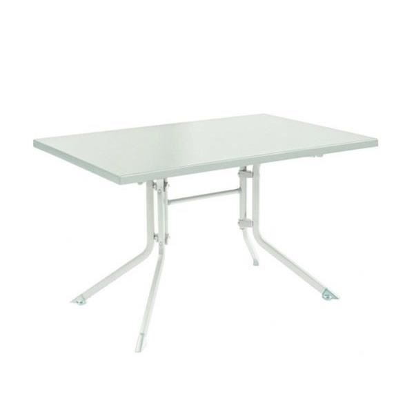 table de jardin pliante blanche advantage en aluminium l 160 x l 95 x h 74 cm cdiscount jardin