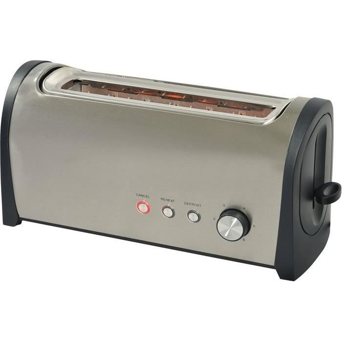 KITCHENCHEF Grille pain 1000W 1 tranche inox