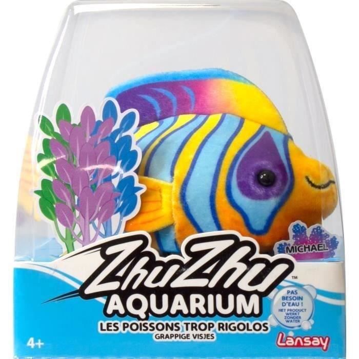 figurine miniature - lansay - 51117 - zhu zhu aquarium - crystal le poisson-ange royal