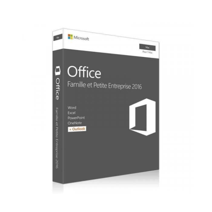 Microsoft Office 2016 Famille et Petite Entreprise pour Mac (clé "bind