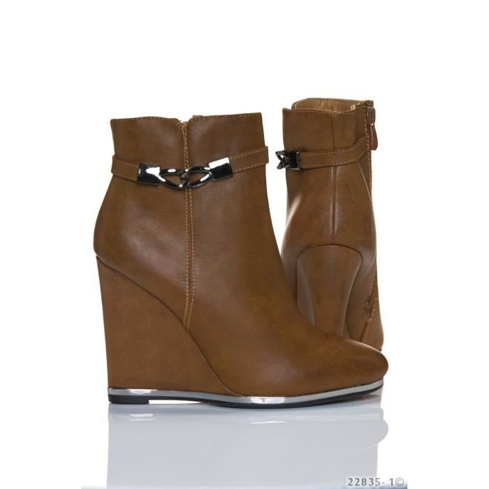 Nouveau Femmes Strass Haut Talons Compenses Talon Imperméabilisation Mariage Chaussures Bottines