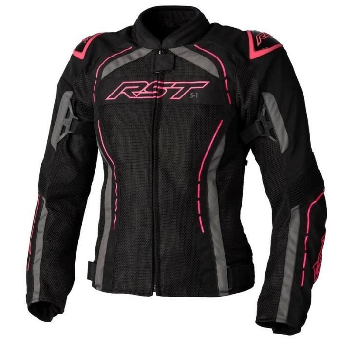 Veste moto deals femme rose