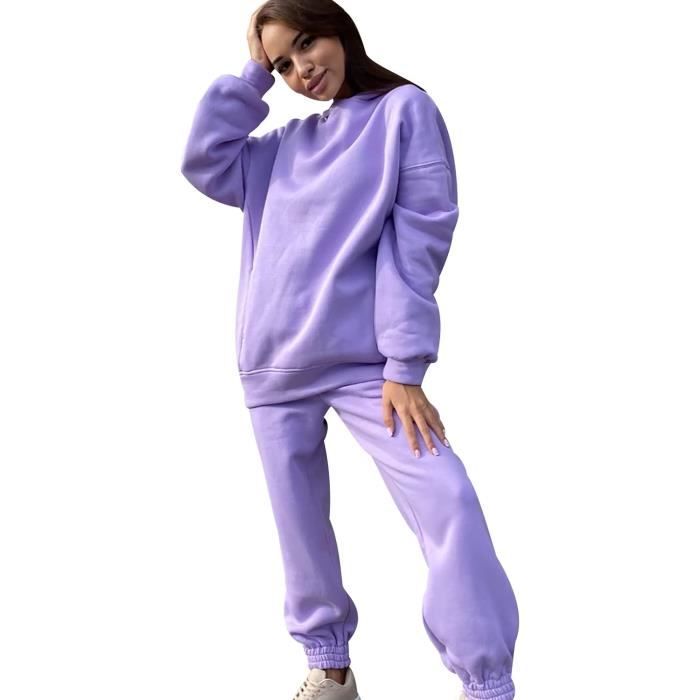 Ensemble jogging femme violet hotsell