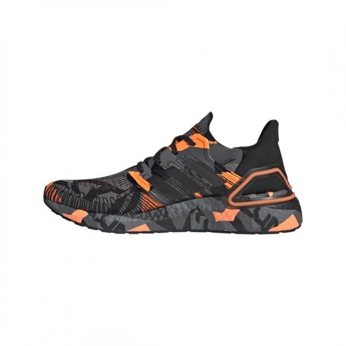 Basket adidas Originals ULTRABOOST 20 - Réf. FV8330. Couleur : Noir, Orange. Détails. - Tige textile. - Tailored Fibre Placement