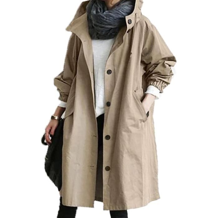 Trench à capuche femme clearance