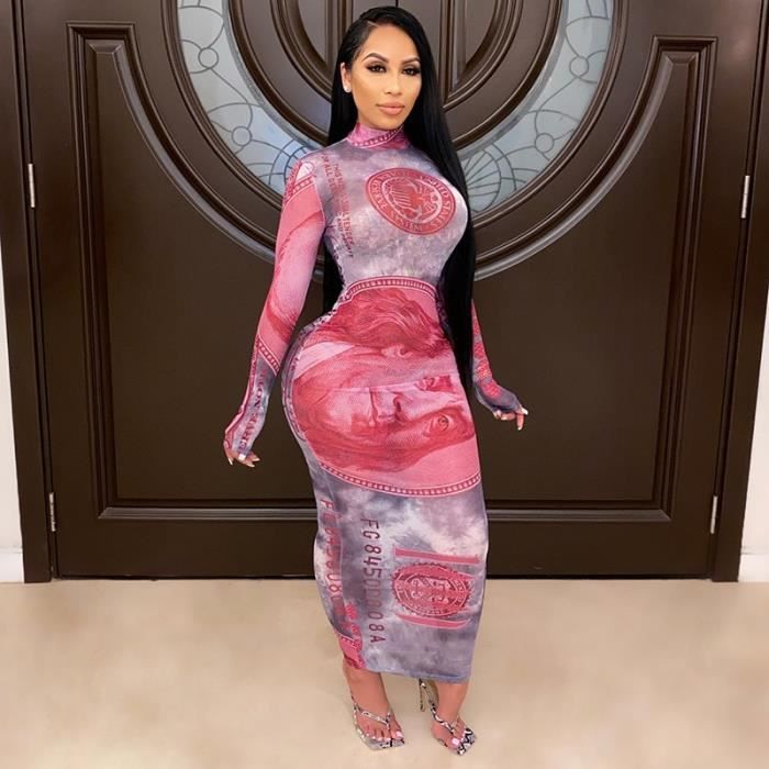 Robe crayon longue clearance