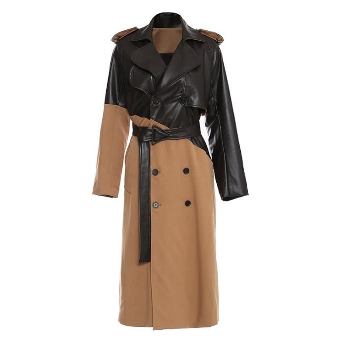 Veste En Cuir Femme GRAN CHIC Couleur Camel - Taille 44 - Vintage Italien - Très Bon état