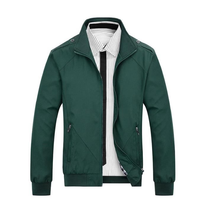Veste Homme Mi-saison Style Militaire Cargo - Coupe Décontractée, Poches Multiples | Pour Look Urbain Ou Sorties Plein Air, Coupe Ample