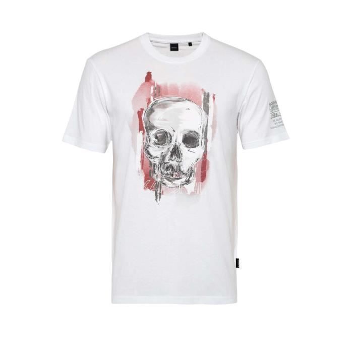 Tee shirt print t te de mort Kaporal Homme Blanc Cdiscount