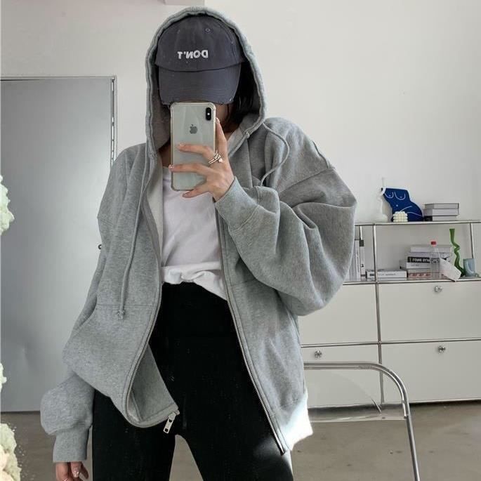 Pull A Capuche En Laine D39agneau Pour Femme Style Hiphop Veste Rembourree Pull De Couple Haut A La Mode Faux Deux Pieces En V gray Gray Cdiscount Pret a Porter
