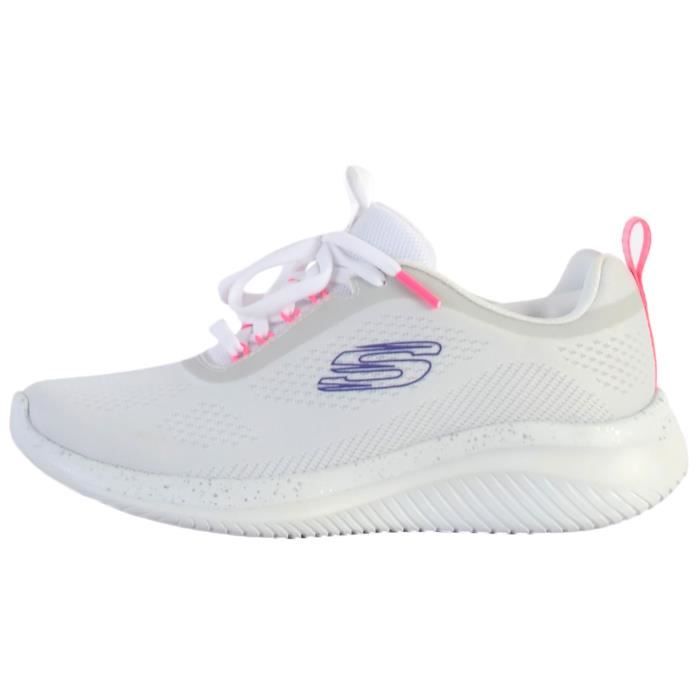 Skechers Tennis Basket Basses Skechers New Horizons Blanc/Rose Femme - Adulte - Synthétique - Plat - Lacets - SKECHERS