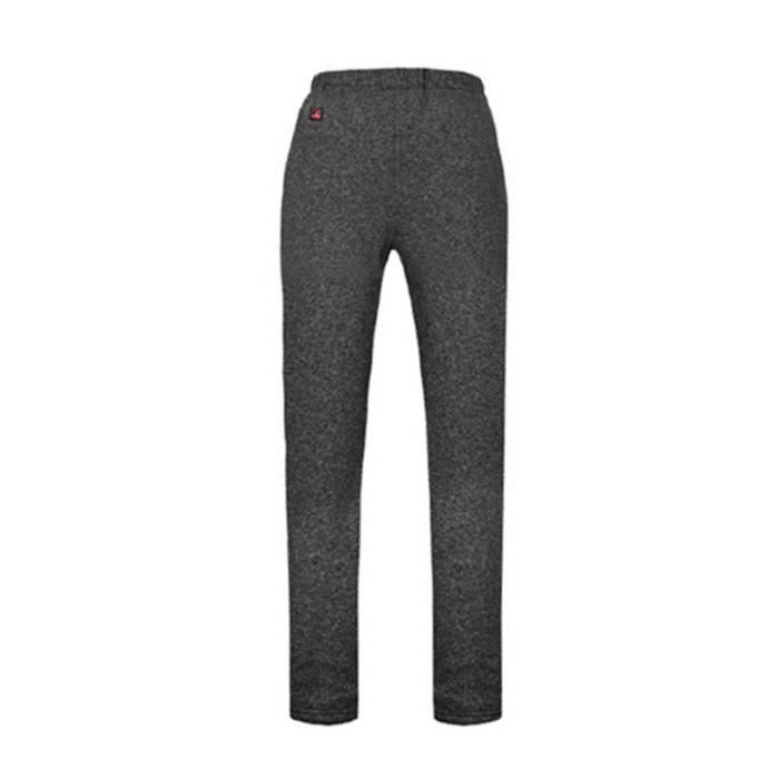 pantalon leggings chauffant homme thermique électrique hiver gris - homme - fibre de carbone - usb