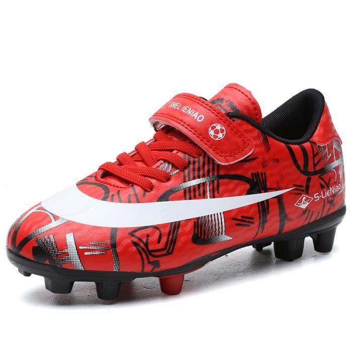 Chaussures De Football Enfants – Crampons En Caoutchouc, Synthétique Respirant, Tailles 28 à 39, Unisexe, Pour Pelouse Naturelle Et Synthétique