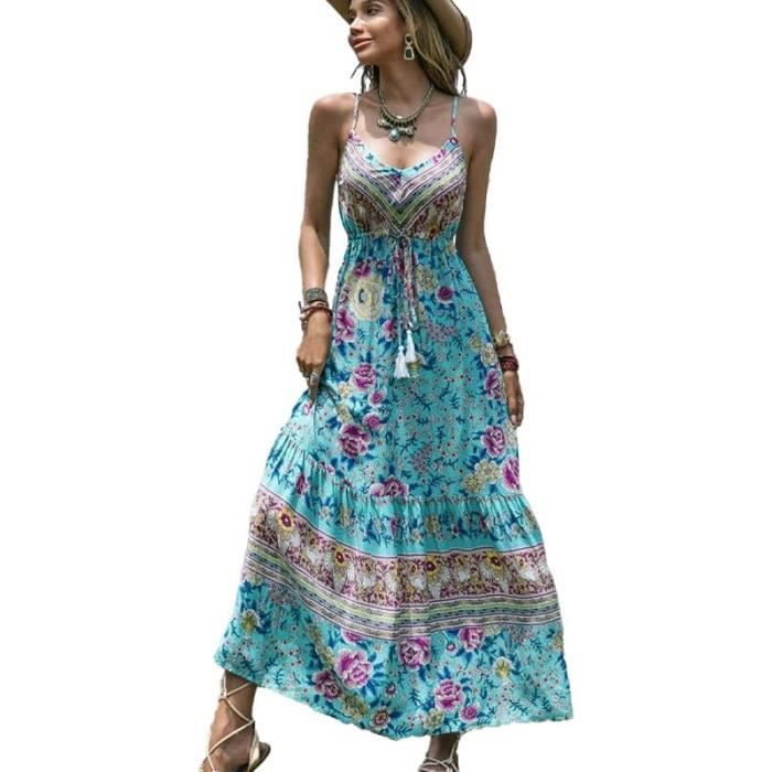 Robe Femme Chic de Vacance Robe Femme Longue ?� Bretelle Robe Longue Boheme ??t?� Robe Femme ??t?� 