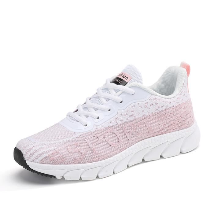 Basket Femme 2023 Chaussures Sport Feminine Respirante Rose