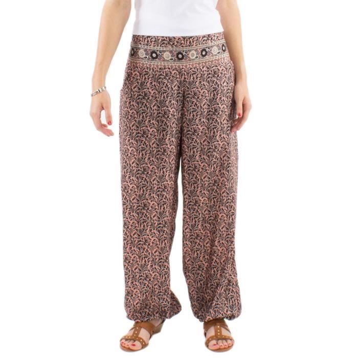 Pantalon Harem Etnico Combinado (anís, S/M