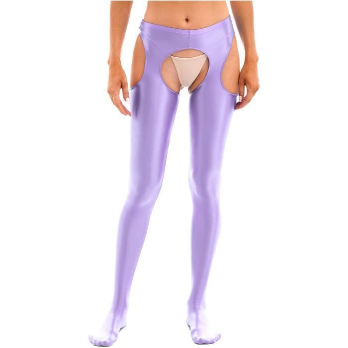 Collant Ouvert Brillant Pour Homme - Crotch Cut Out - Matière Transparente Et Douce - Sous-vêtements Sexy - 2