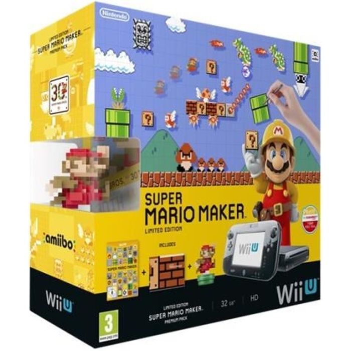 Console de jeux Nintendo Wii U Super Mario Maker Premium Pack 32 Go noir - Reconditionné Nintendo sur Cdiscount Seconde Vie